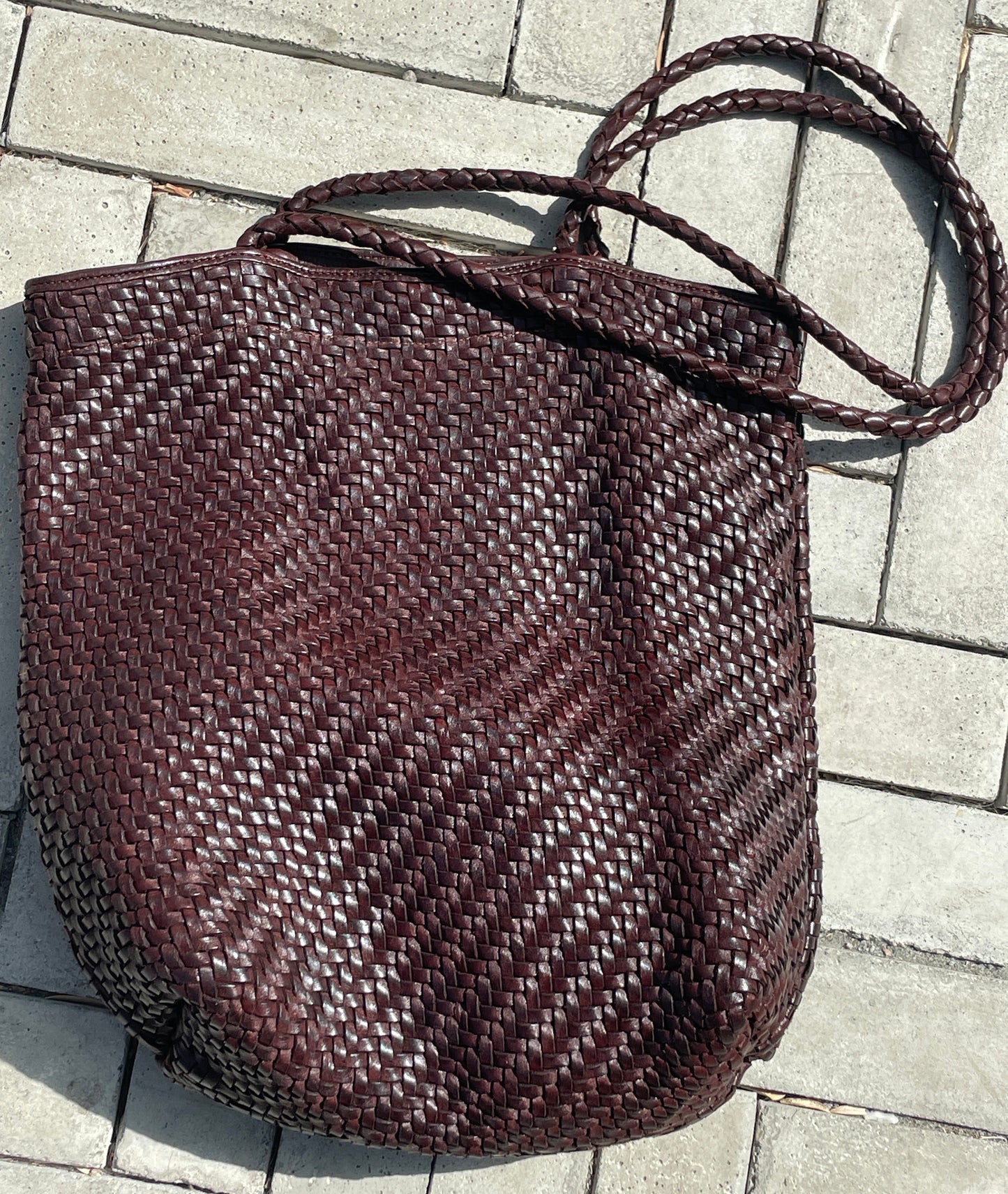 Soft Leather Tote - Deep Chestnut