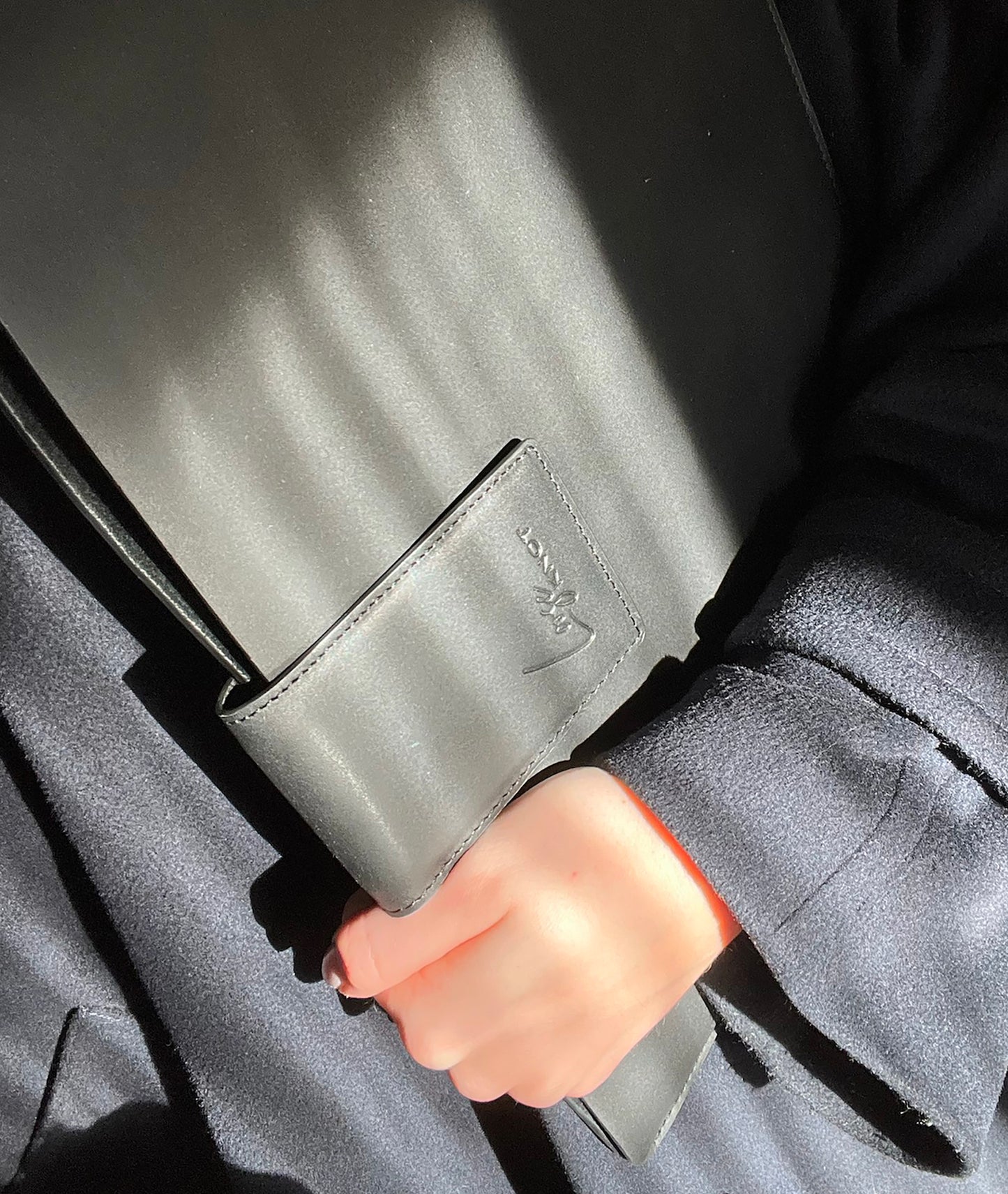 Leather Laptop Cover 16"- Black