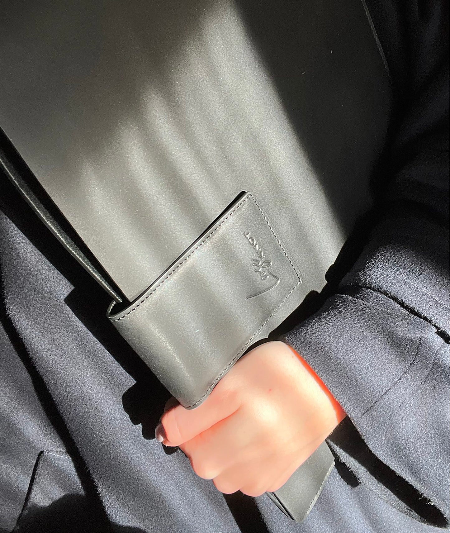 Leather Laptop Cover 13"- Black