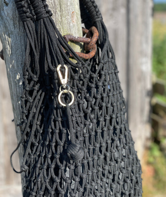 Recycled OBP Knot Keyring - Black