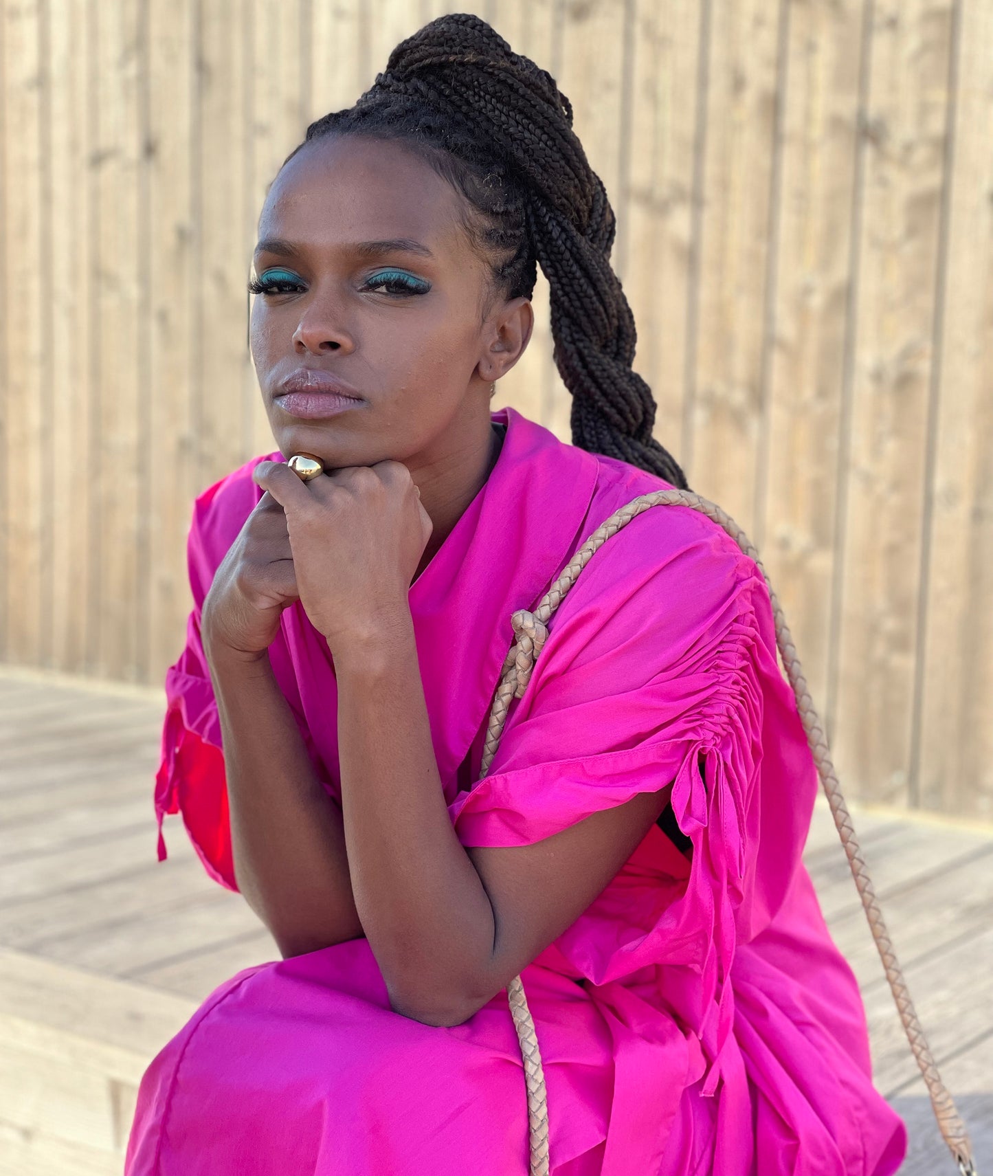 Jessi Wrap Dress -Electric Cerise