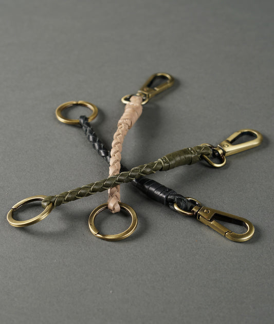 Braid Leather Keyring