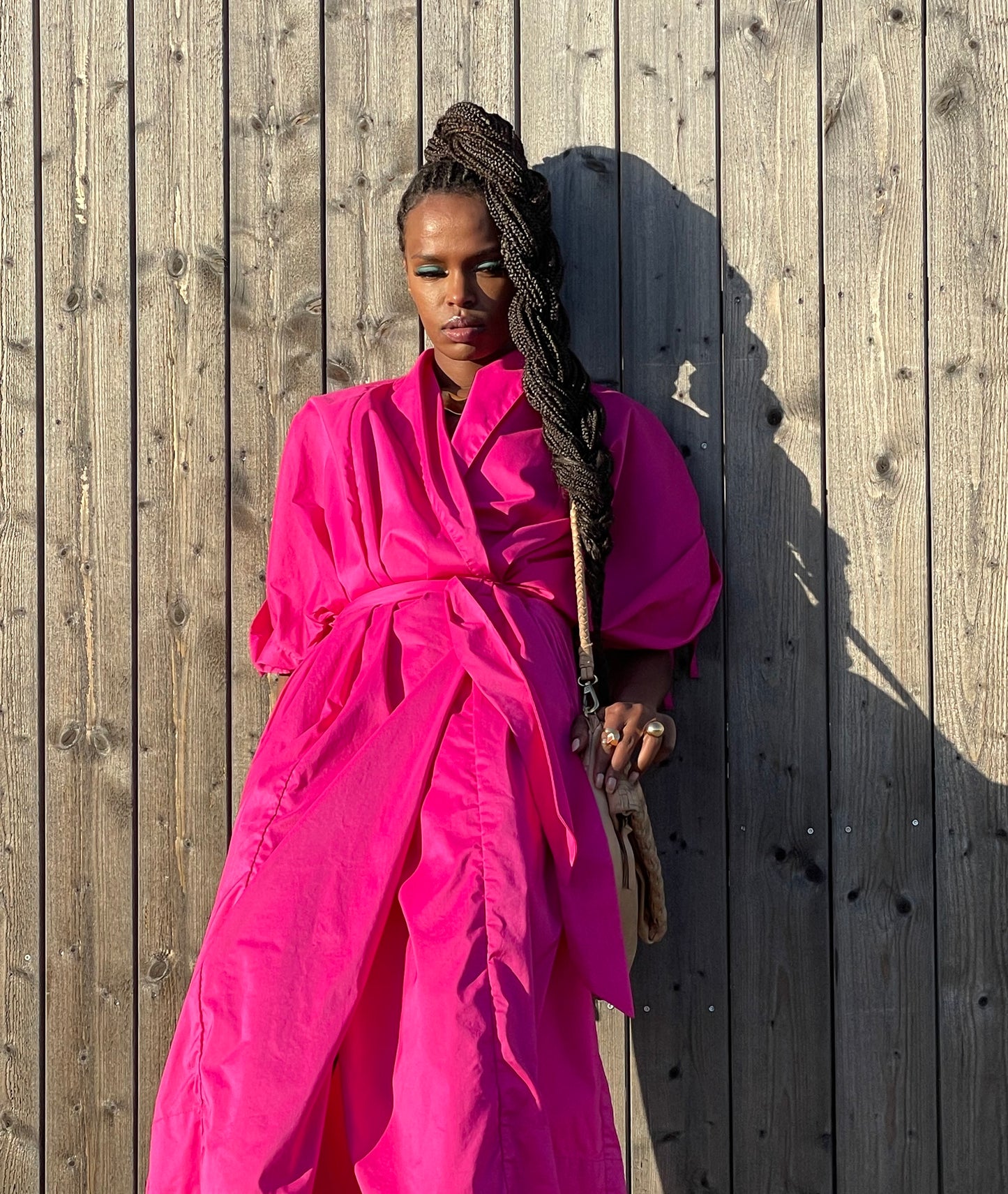 Jessi Wrap Dress -Electric Cerise