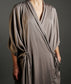 Jessi Wrap Satin Dress - Dusty Taupe