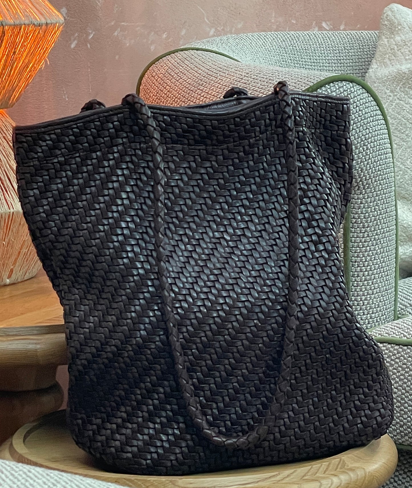Soft Leather Tote - Deep Chestnut