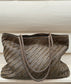 Braid Leather Tote Bag - Olive Garden