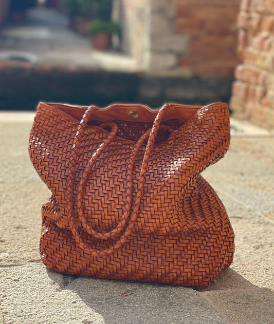 HAND BRAIDED LEATHER BAGS Loose Knot